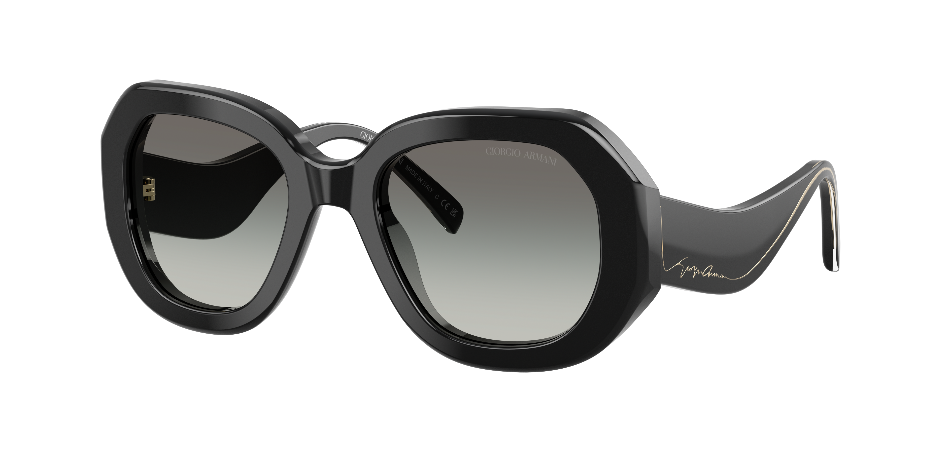 Giorgio Armani Damen Grau Verlaufstönung Frau Sunglass Ar8248 - Rahmenfarbe: Schwarz, Linsenfarbe: