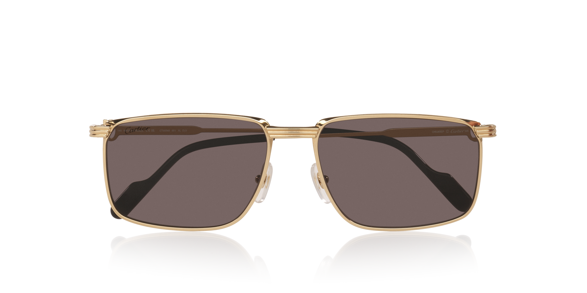 Cartier CT0534S XL (59 - 17) with Grey lenses and Gold frame  display picture 3