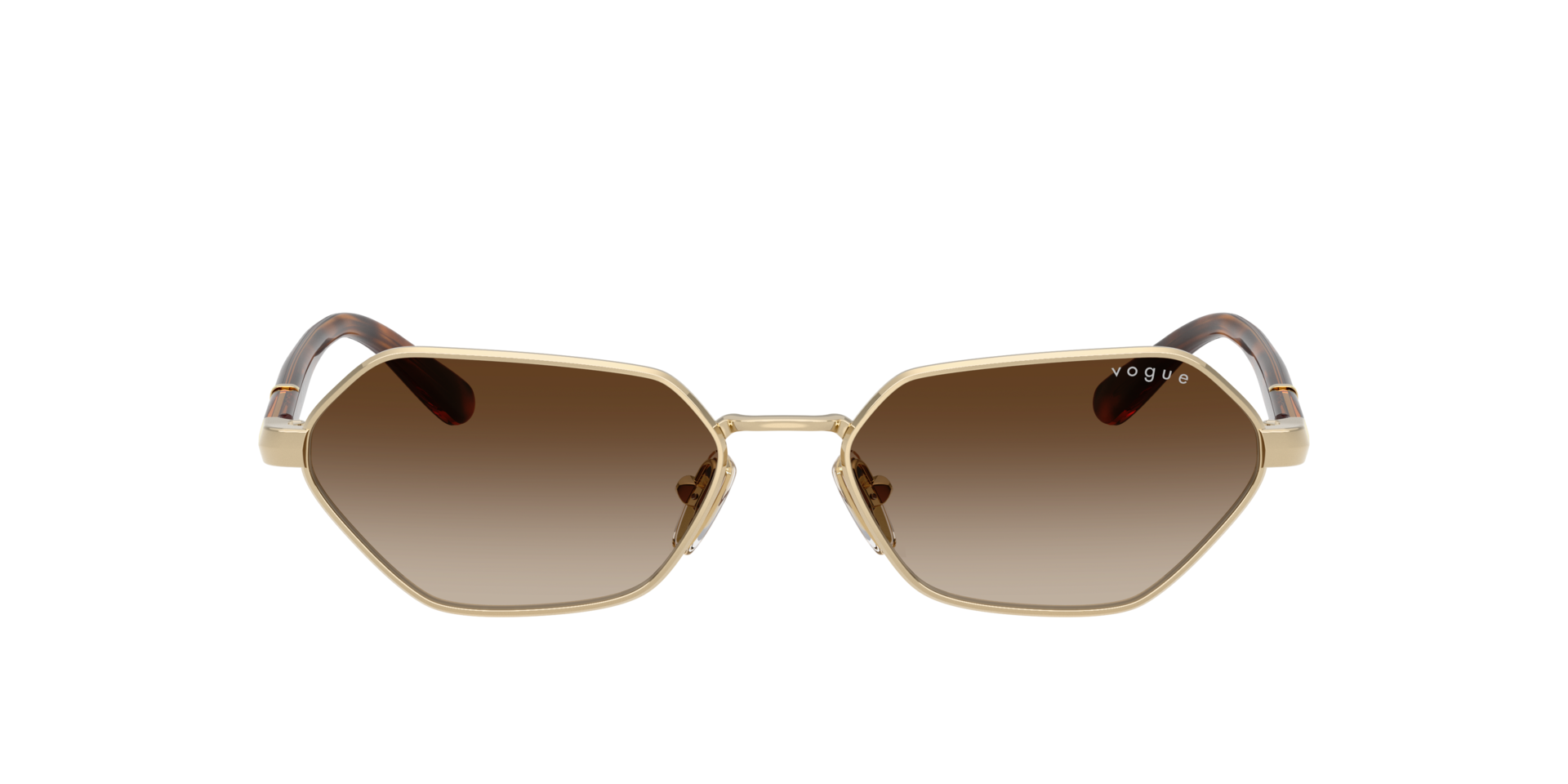 Vogue Women’s Gold Frame Sunglasses w/Brown Tinted Lenses VGC Minimal Scratches Sunglasses VO4339S - Pale Gold - Gradient Brown - Metal  main image 3