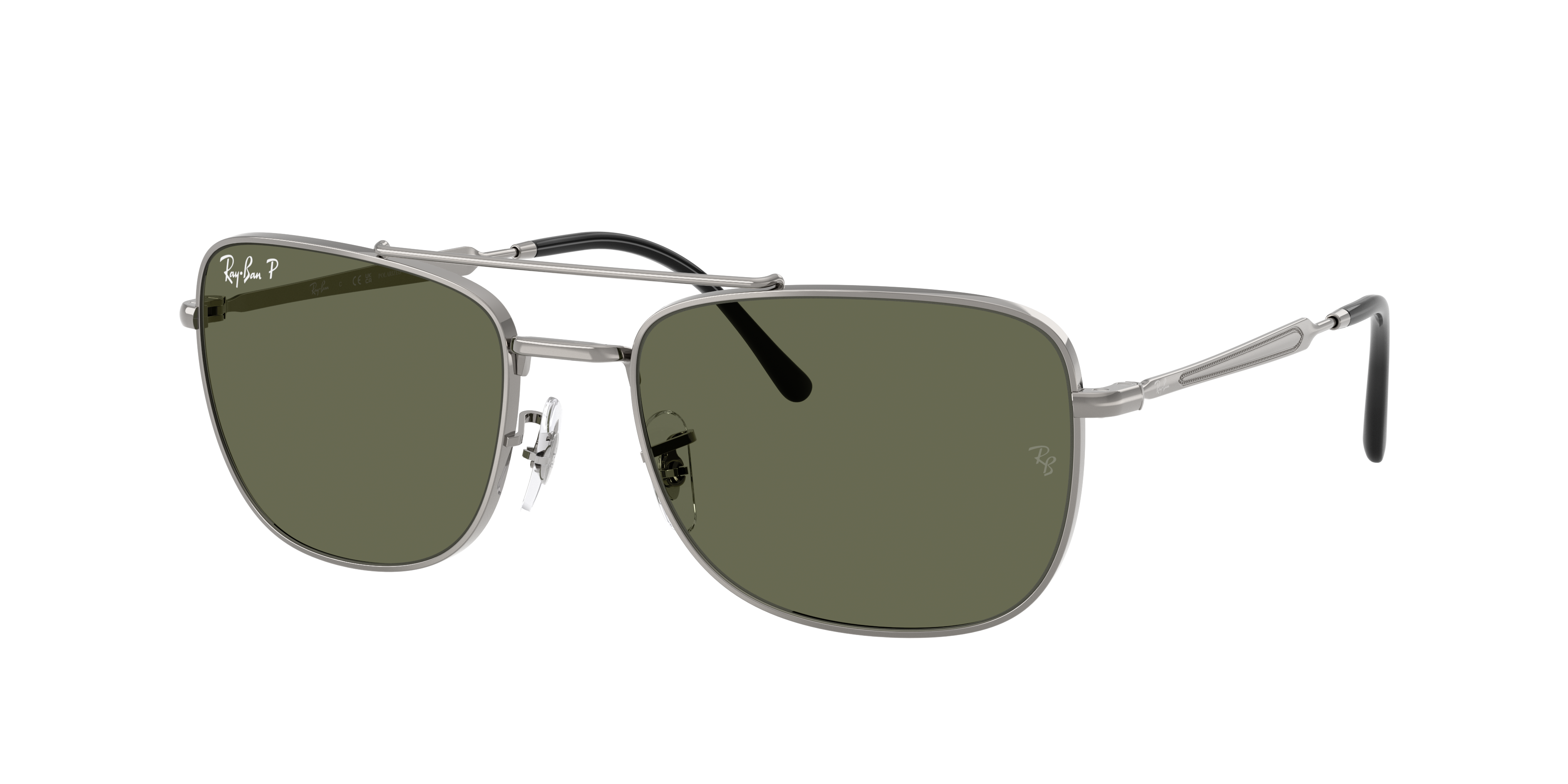 Ray-Ban Unisex Grün Polarized Sunglass Rb3755 - Rahmenfarbe: Gunmetal, Linsenfarbe: