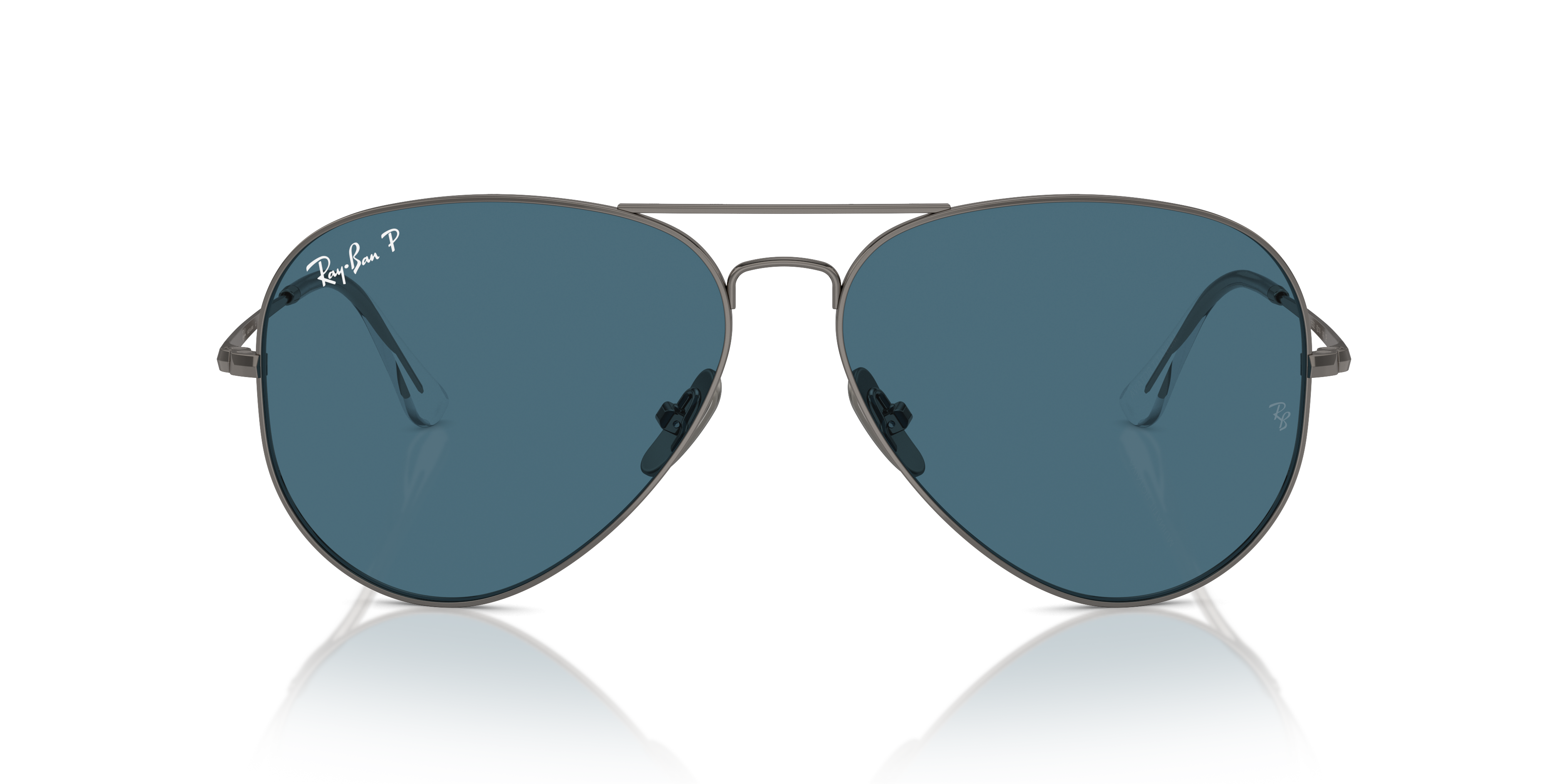 RB8089 Aviator Titanium Polarized+ Lenses