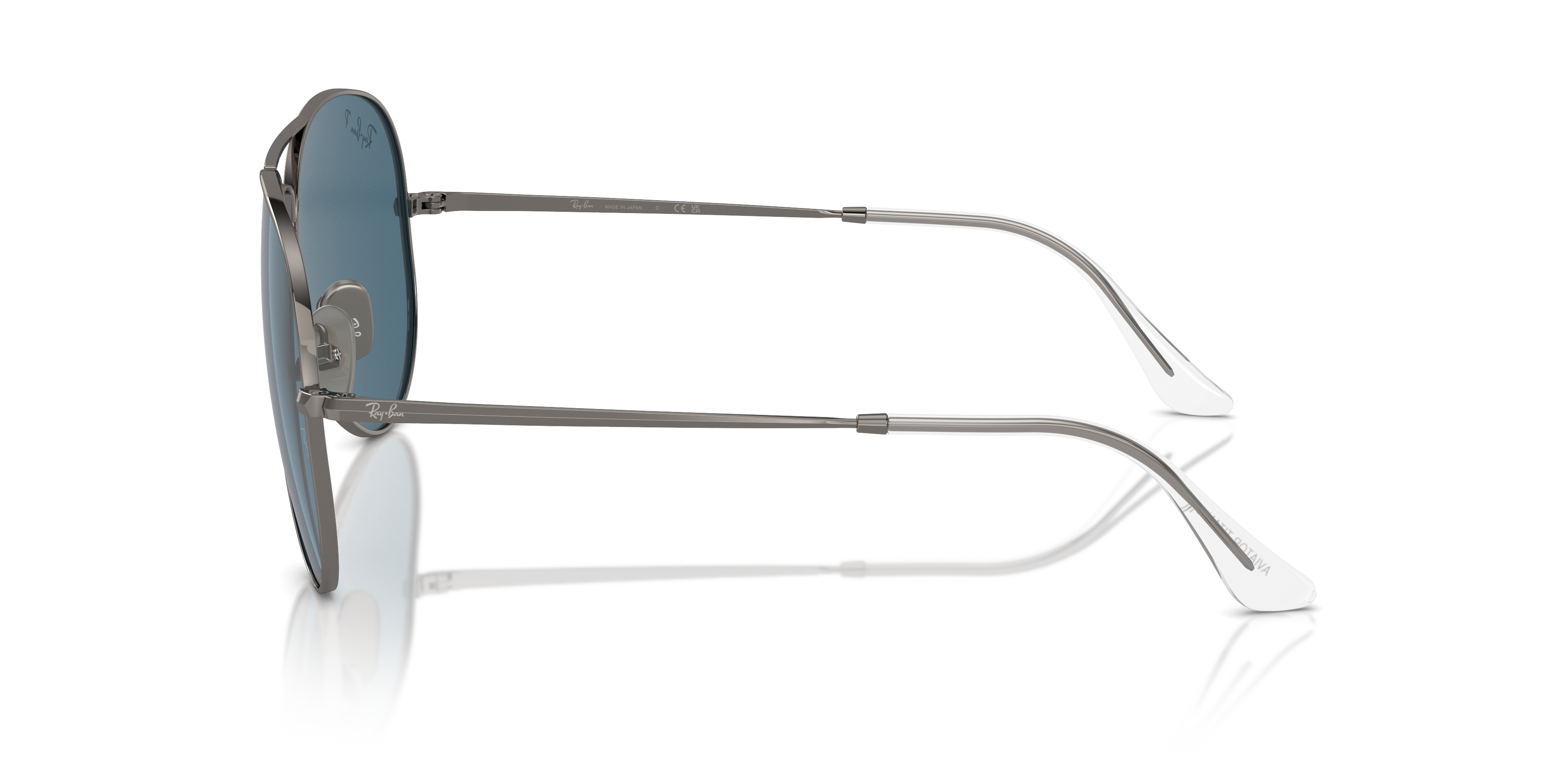 RB8089 Aviator Titanium Polarized+ Lenses