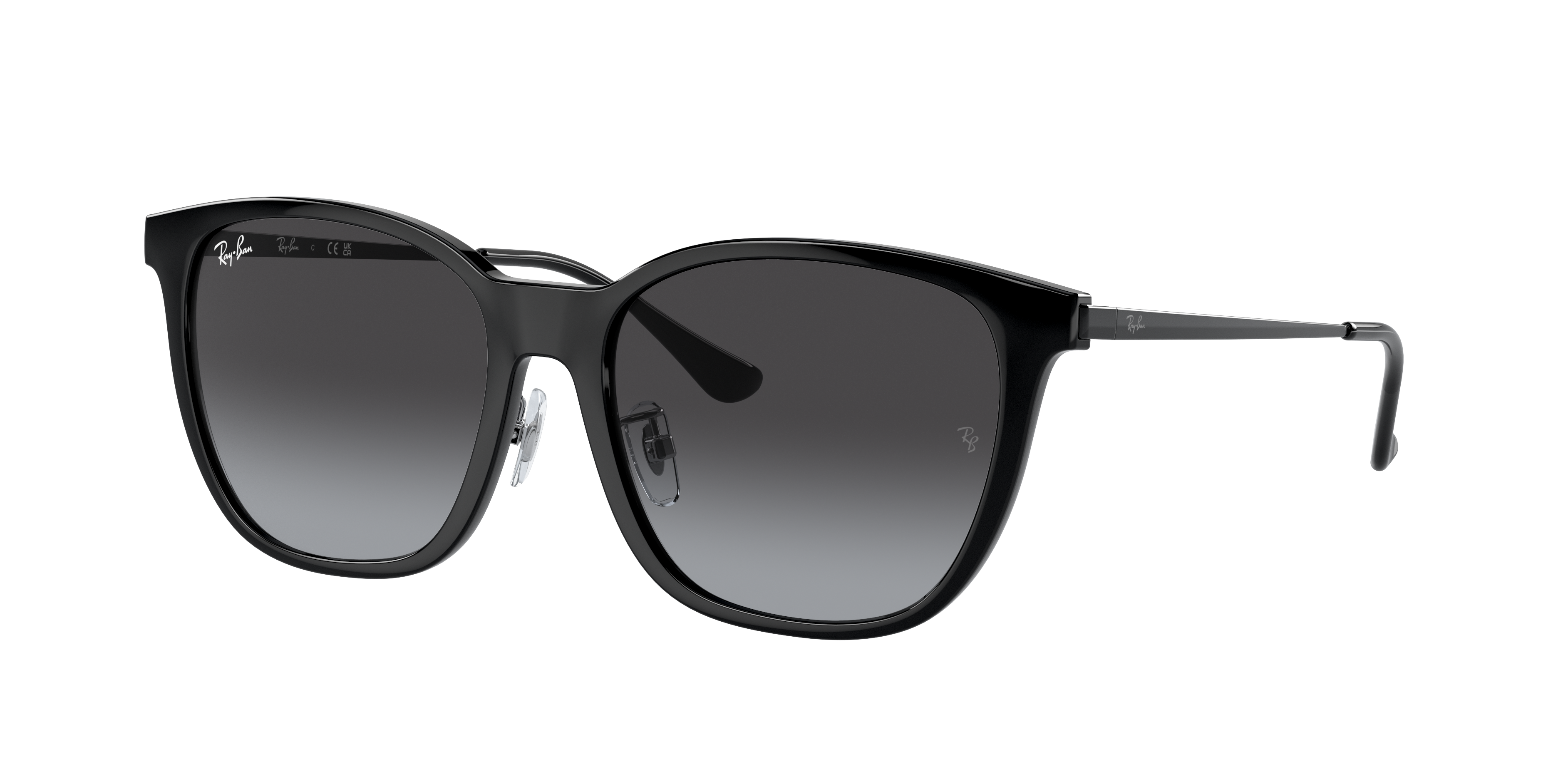 Ray-Ban RB4333D XXL (55 - 17) with Grey lenses and Black frame