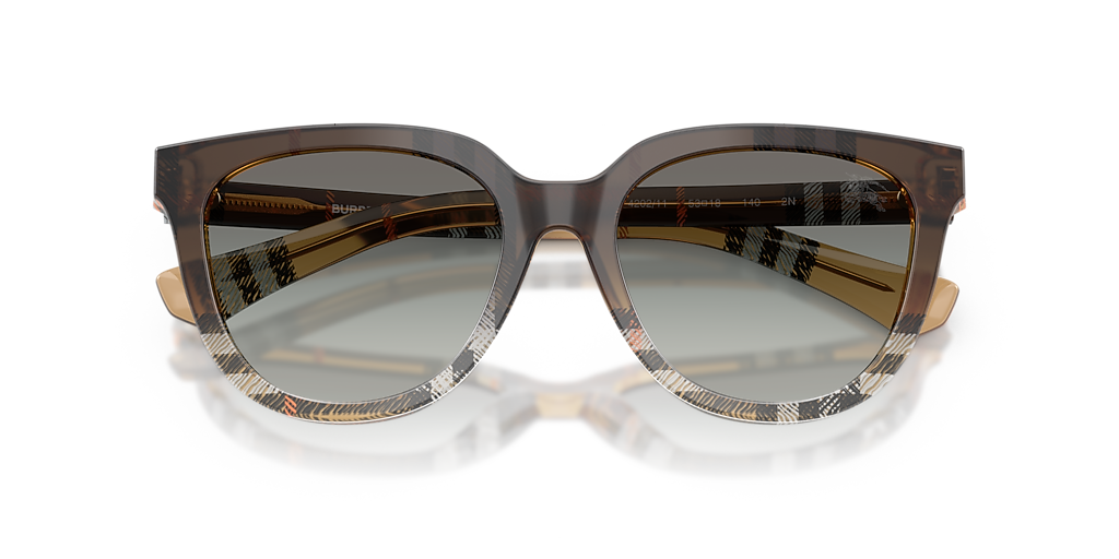 Burberry BE4469F L (53 - 18) with Grey lenses and Brown frame