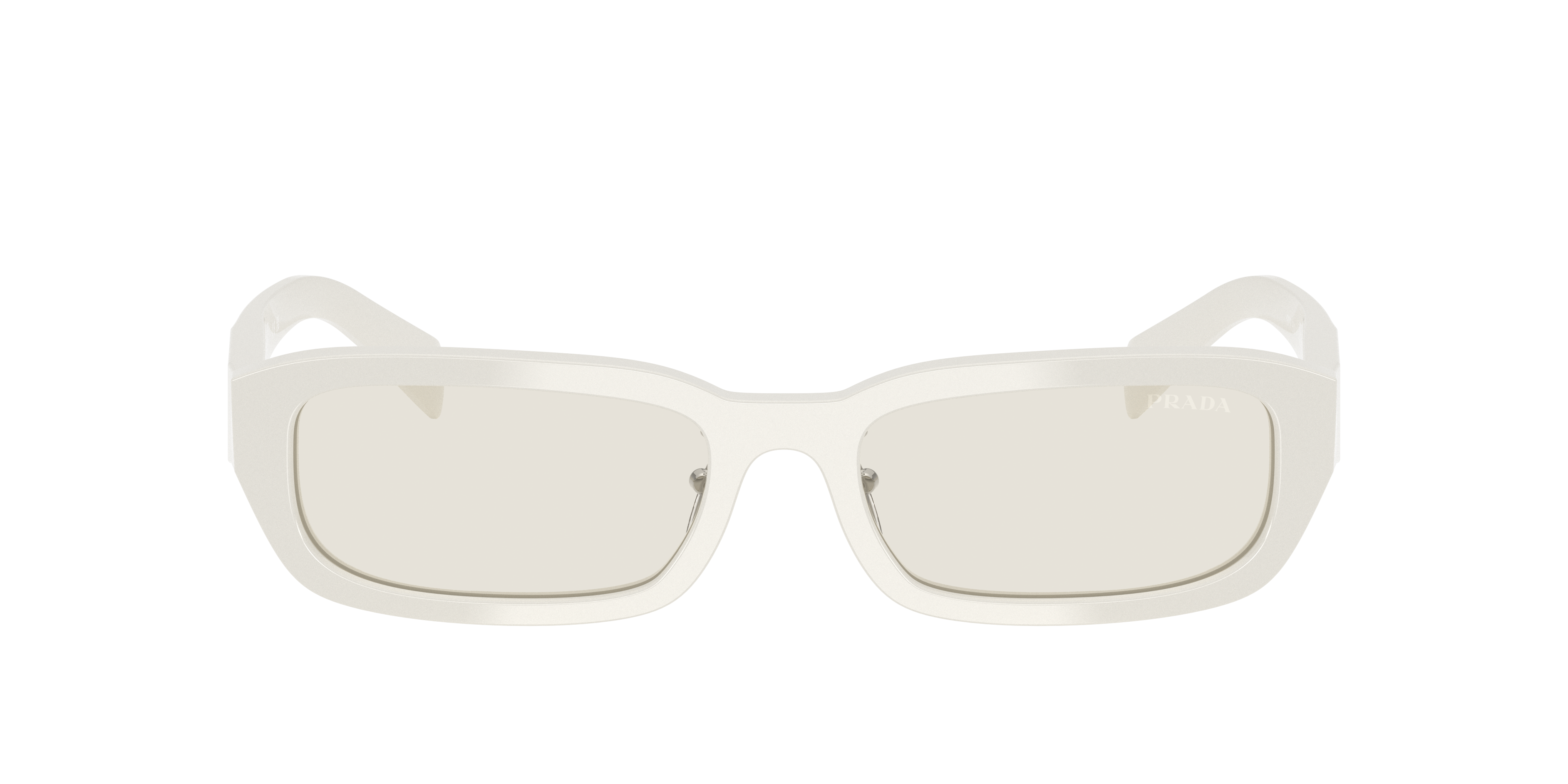 未使用 プラダ サングラス PRADA PR B06SF スクエア ホワイト 白 ブラック 黒 レディース メンズ ロゴ SUNGLASSES Prada PR B06SF Rectangular Sunglasses | Neiman Marcus