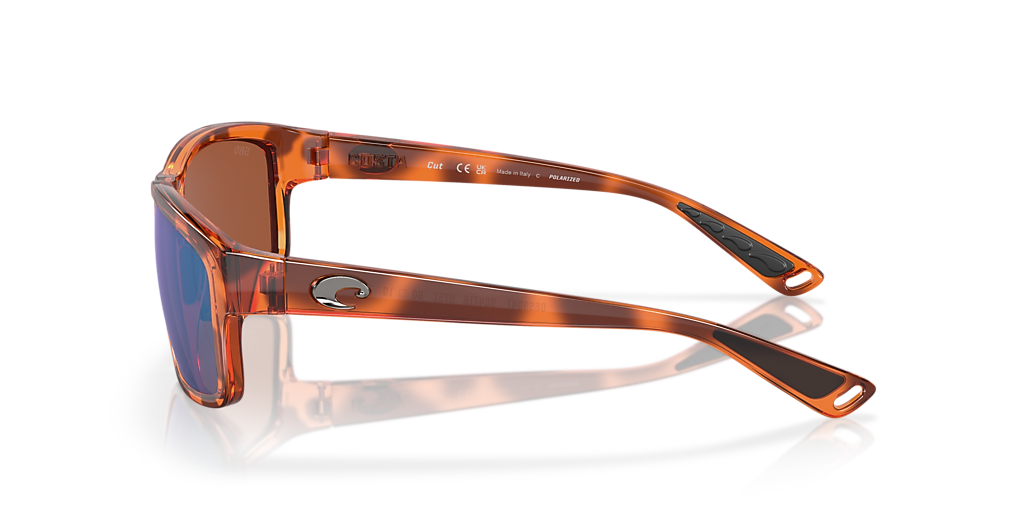 COSTA 6S9047 Cut Honey Tortoise - Unisex Sunglasses, Green Mirror Lens