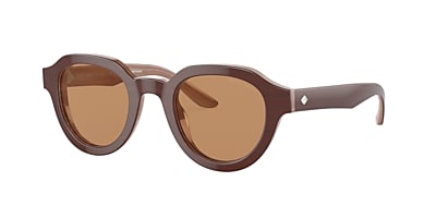 Giorgio Armani AR8172U 46 Brown & Bilayer Marble Brown Sunglasses 