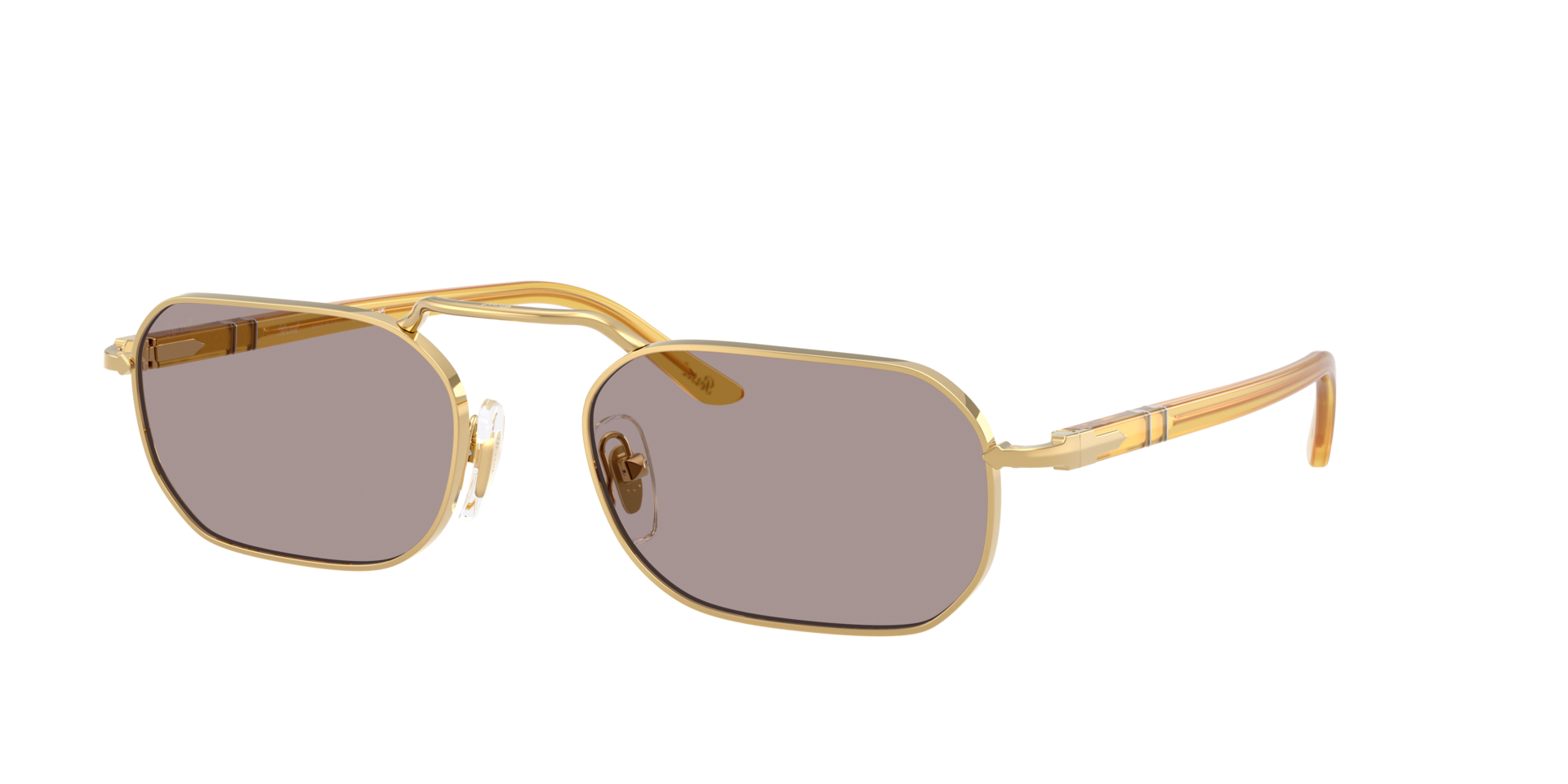 Persol Unisex Sunglass PO1020S - Frame color: Gold, Lens color: Violet