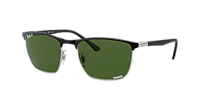 RayBan WAYFARER べっ甲 Ray-Ban RB3686 Polarized+ Lenses XL (57 - 19) with Blue lenses and