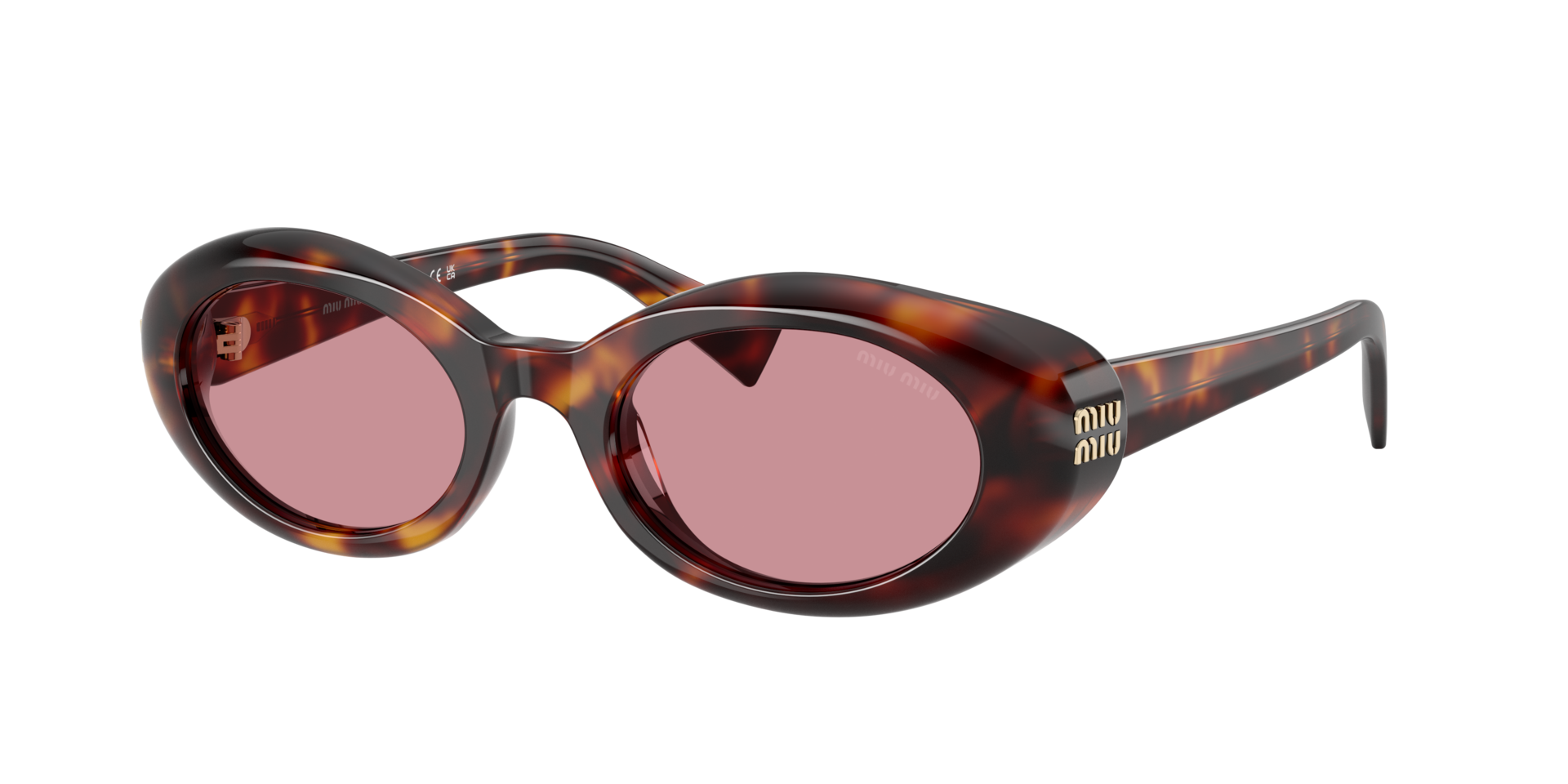 Miu Miu Woman Sunglass MU B09S - Frame color: Havana, Lens color: Pink