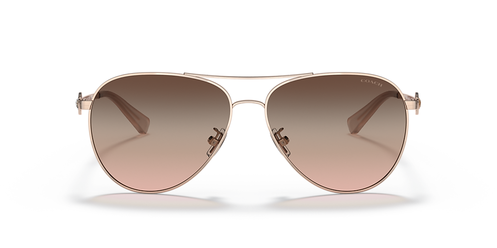 サングラスcoach Coach HC7128 C6178 L (58 - 14) with Brown lenses and Gold frame
