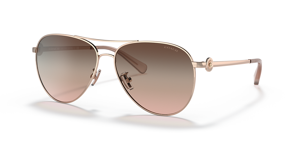 Coach HC7128 C6178 L (58 - 14) with Brown lenses and Gold frame