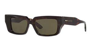 Gucci GG1529S S (54 - 18) with Green lenses and Tortoise frame