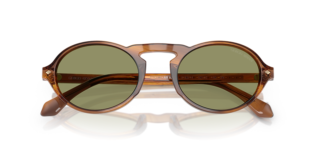 Giorgio Armani AR8219U M (52 - 22) with Green lenses and Tortoise