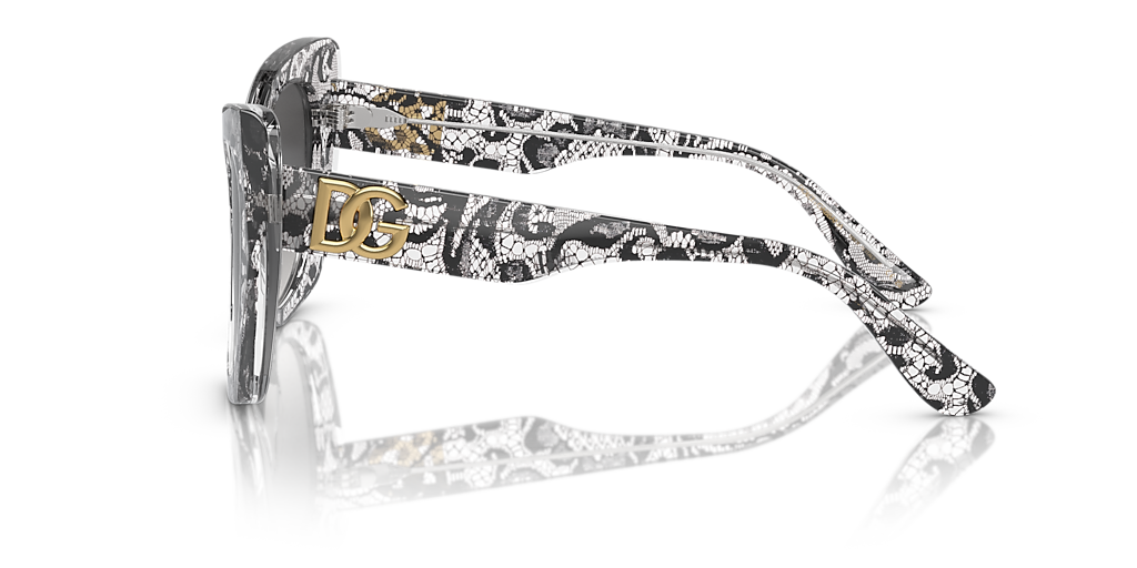 【関税&送料込み】Dolce & Gabbana 'Animalier' Grey Polyami Dolce&Gabbana DG4405 M (53 - 20) with Grey lenses and Black