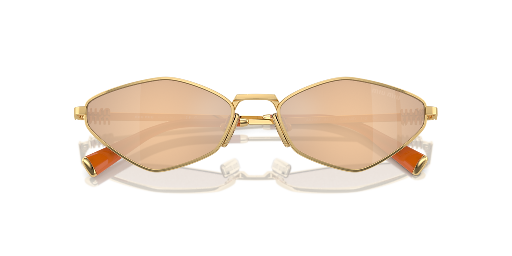 MIU MIU キャットアイサンクラス MU56ZS ZVN5S0 Miu Miu MU 56ZS L (56 - 17) with lenses and Gold frame