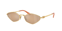 Miu Miu MU 56ZS L (56 - 17) with Orange lenses and Gold frame