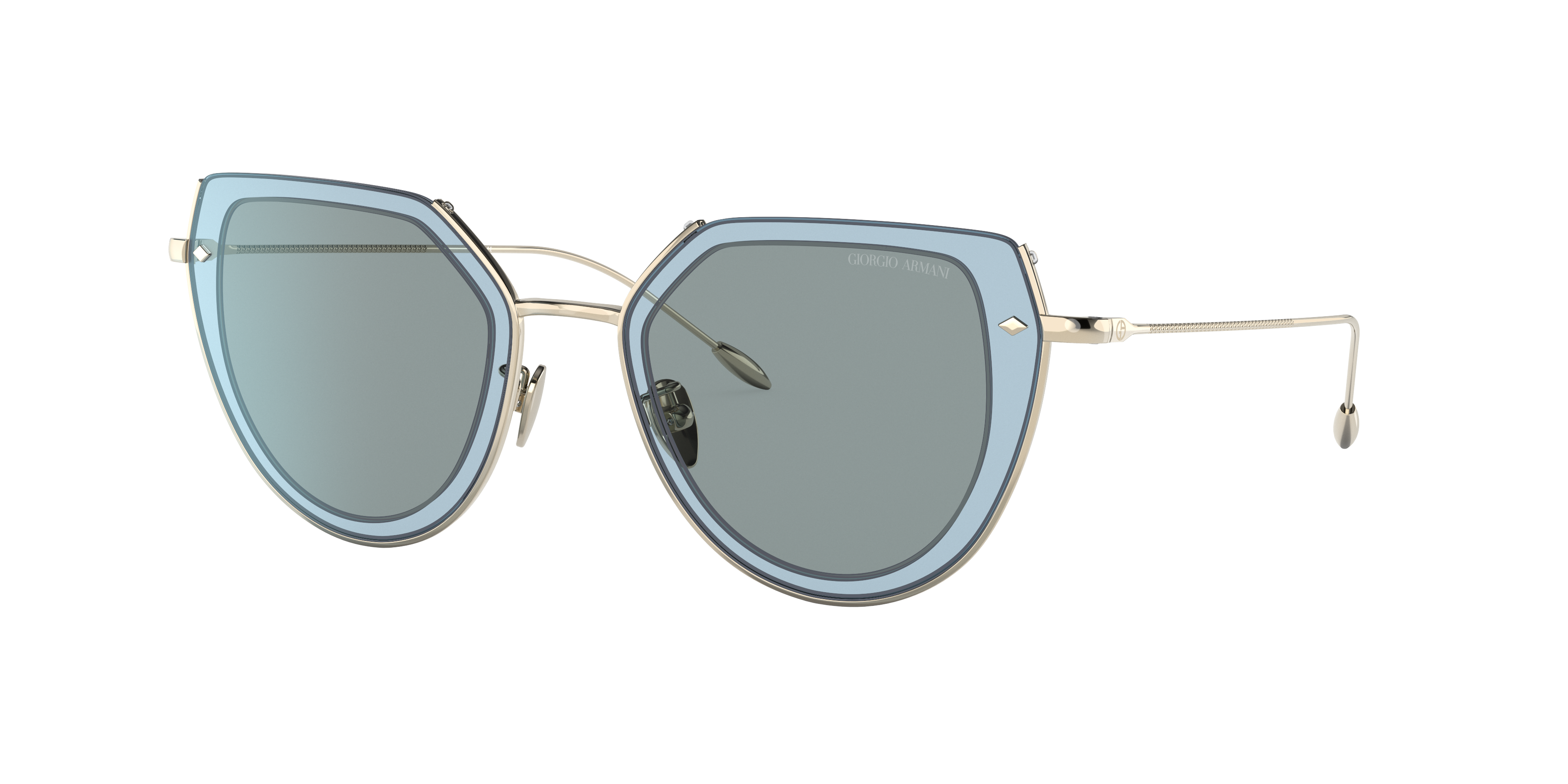 Giorgio Armani Woman Sunglass AR6119 -  Frame color: Pale Gold, Lens color: Dark Grey
