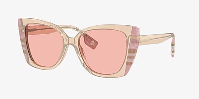 Burberry BE4393 Meryl 54 Light Pink & Pink/Check Pink Sunglasses 