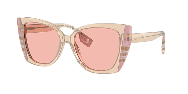 Burberry BE4393 Meryl 54 Light Pink & Pink/Check Pink Sunglasses 