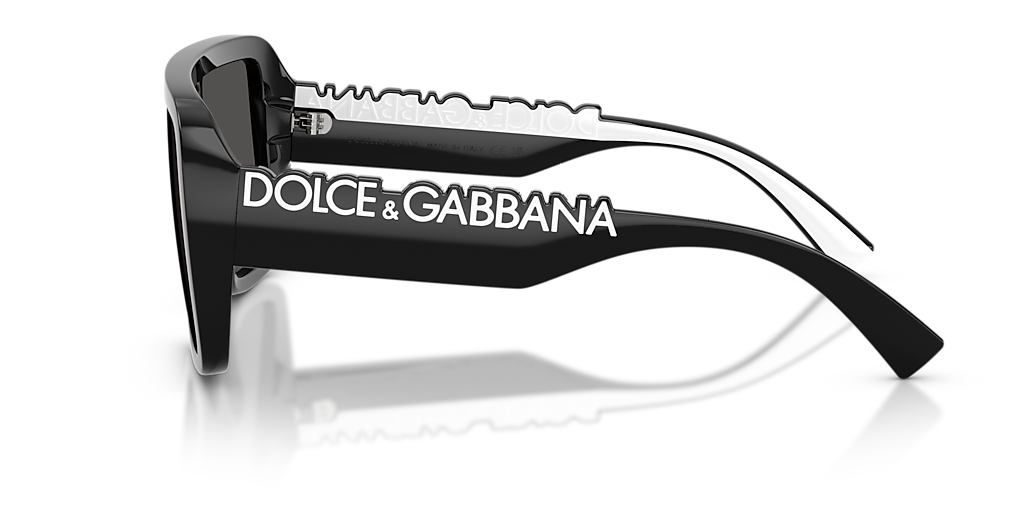 DOLCE&GABBANA DG6204 Black - Unisex Luxury Sunglasses, Dark Grey Lens