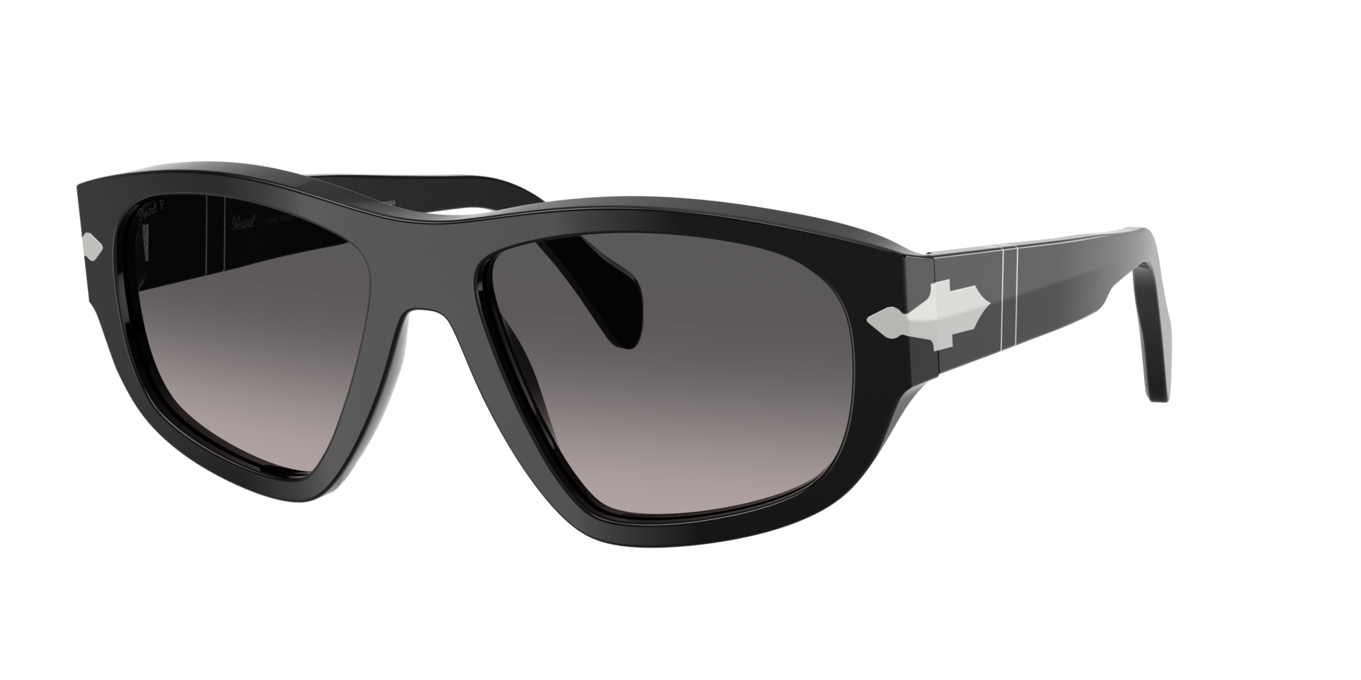 Persol Unisex Sunglass PO0050S -  Frame color: Black, Lens color: Light Grey Gradient Dark Grey