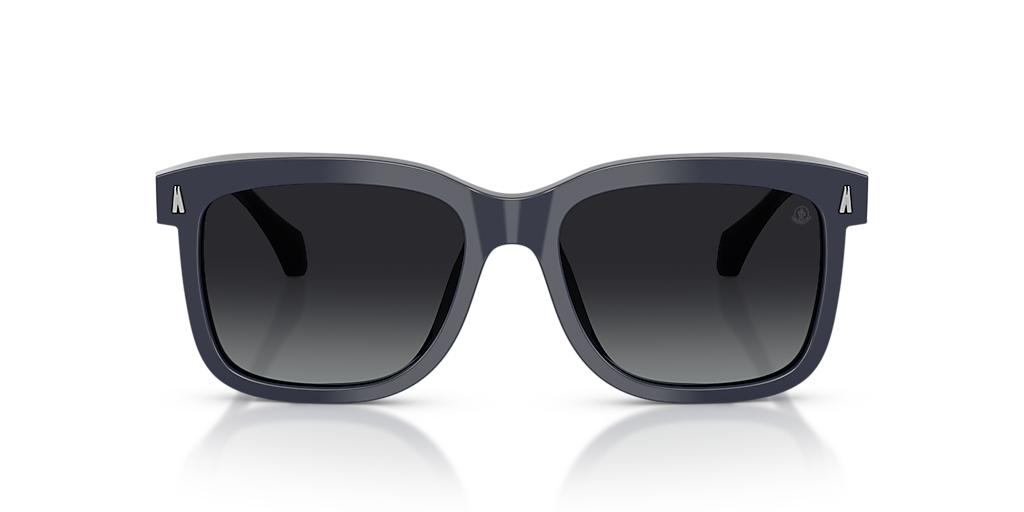 MONCLER ME6018 Valaire Shiny Dark Blue - Unisex Sunglasses, Polar Gradient Grey Lens
