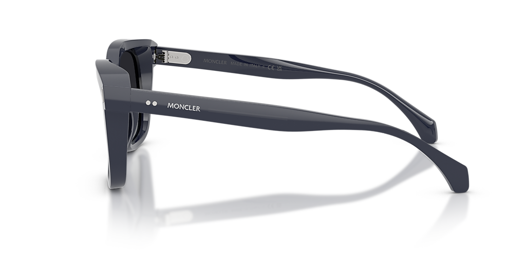 MONCLER ME6018 Valaire Shiny Dark Blue - Unisex Sunglasses, Polar Gradient Grey Lens