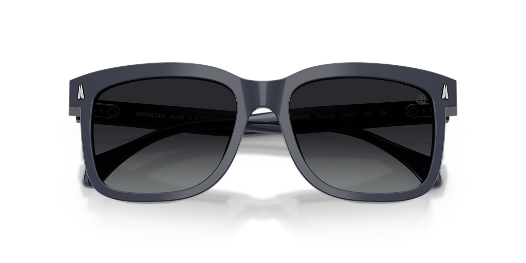 MONCLER ME6018 Valaire Shiny Dark Blue - Unisex Sunglasses, Polar Gradient Grey Lens