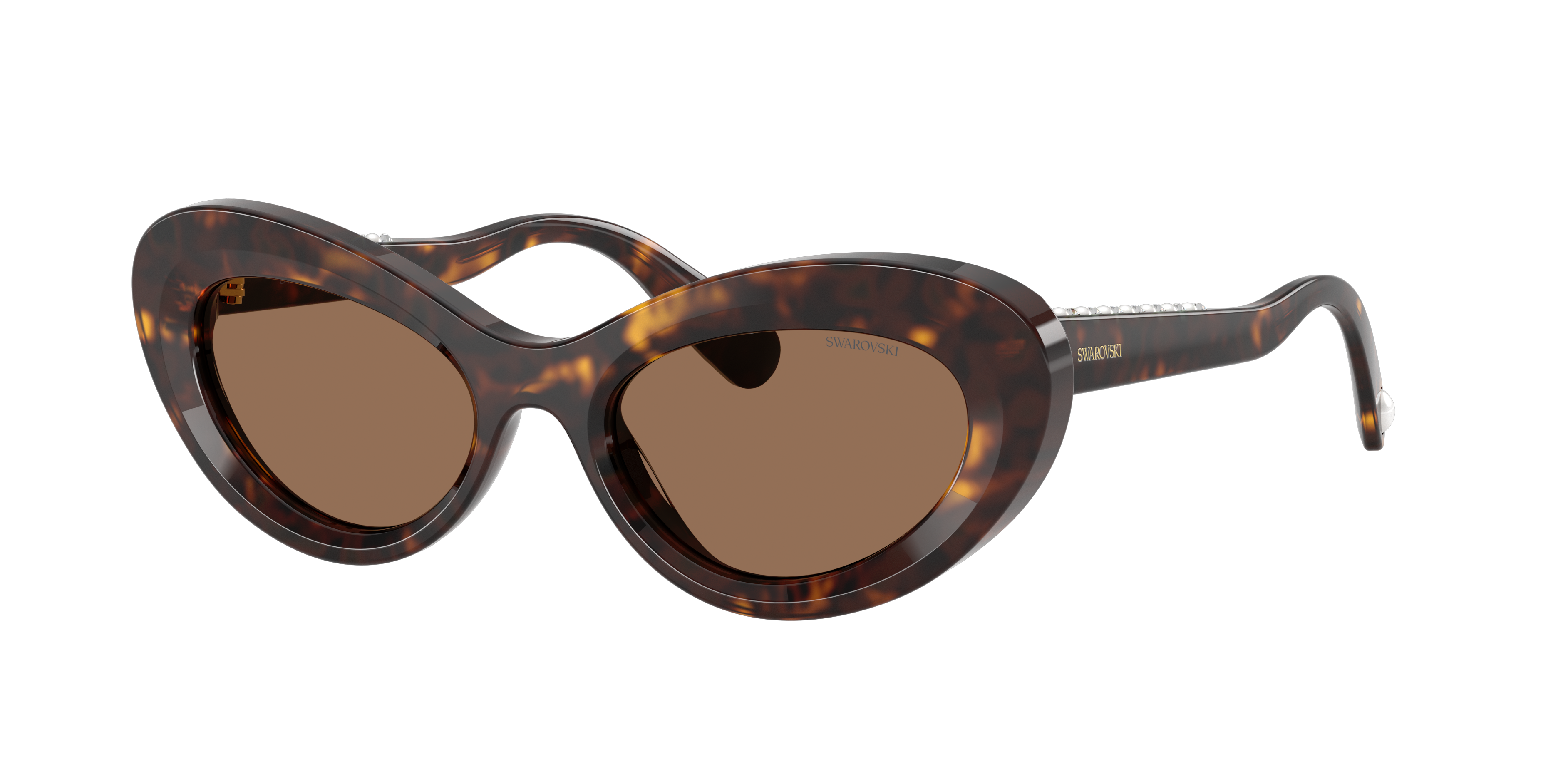 Swarovski Woman Sunglass SK6061U -  Frame color: Havana, Lens color: Dark Brown