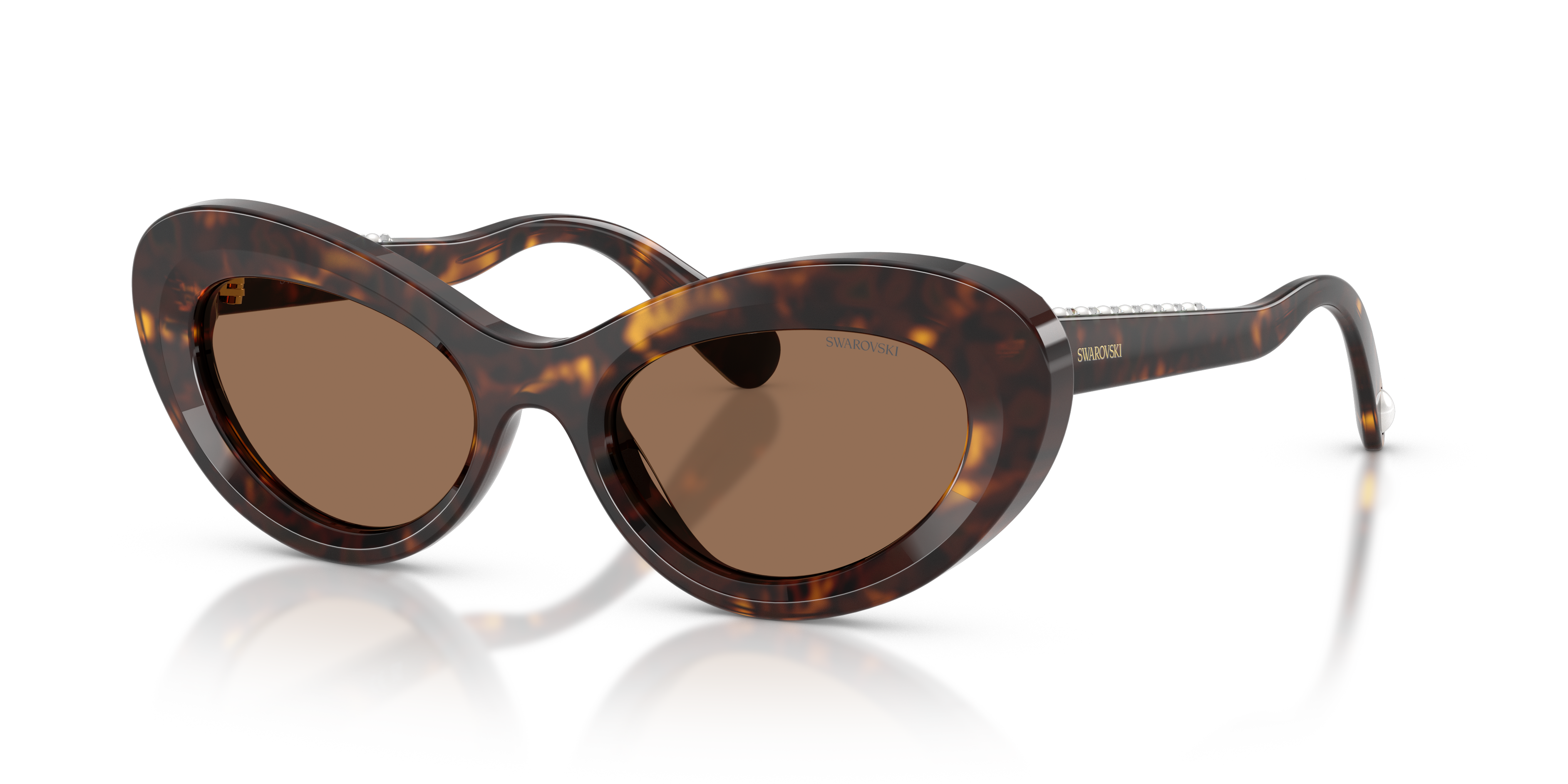 Swarovski SK6061U S (51 - 19) with Brown lenses and Tortoise frame