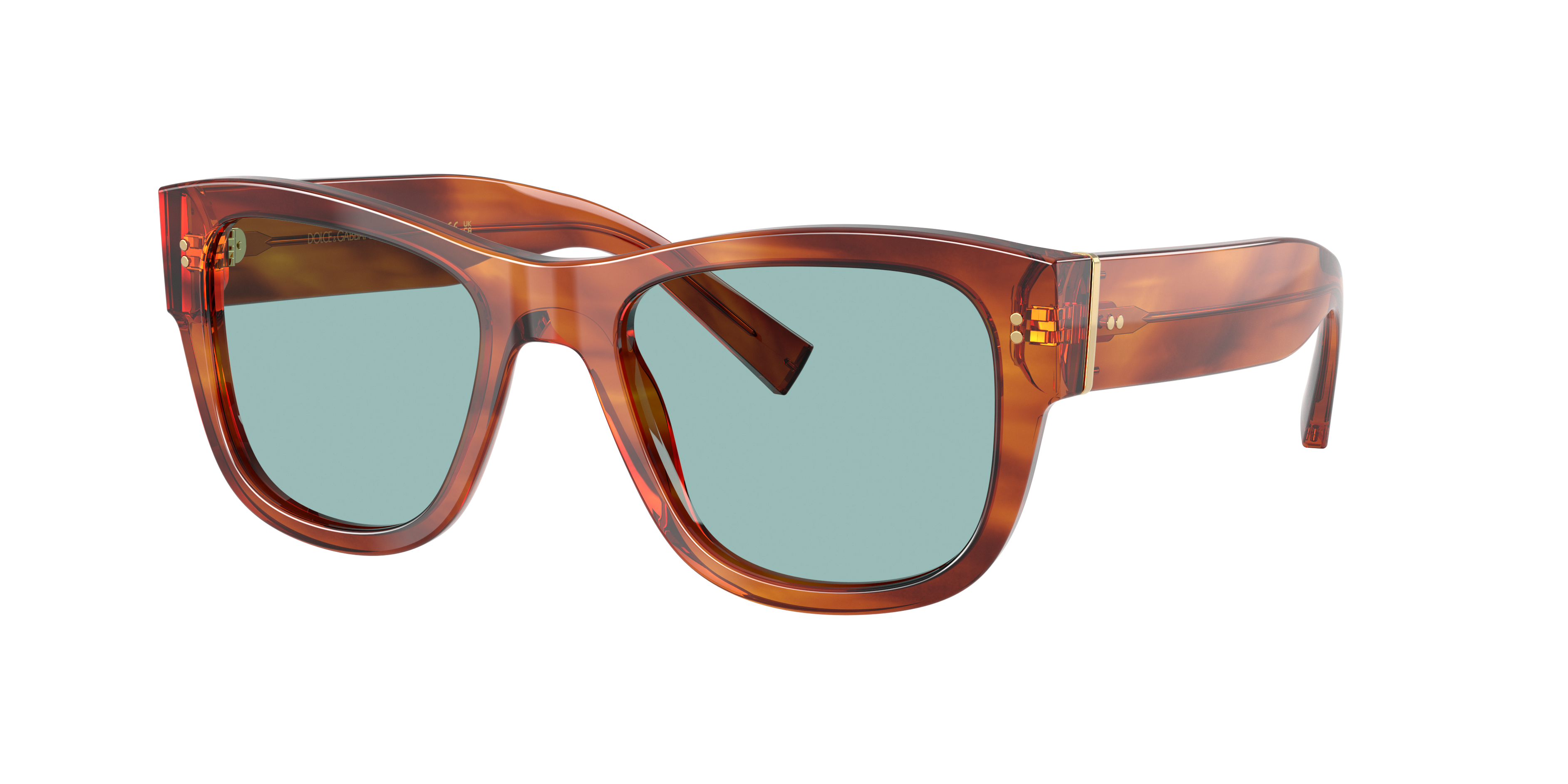 Dolce&Gabbana Man Sunglass DG4338 -  Frame color: Havana Ginger, Lens color: Blue