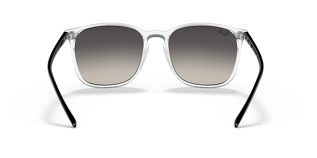 Ray-Ban RB4387 M (56 - 18) with Grey lenses and Transparent frame