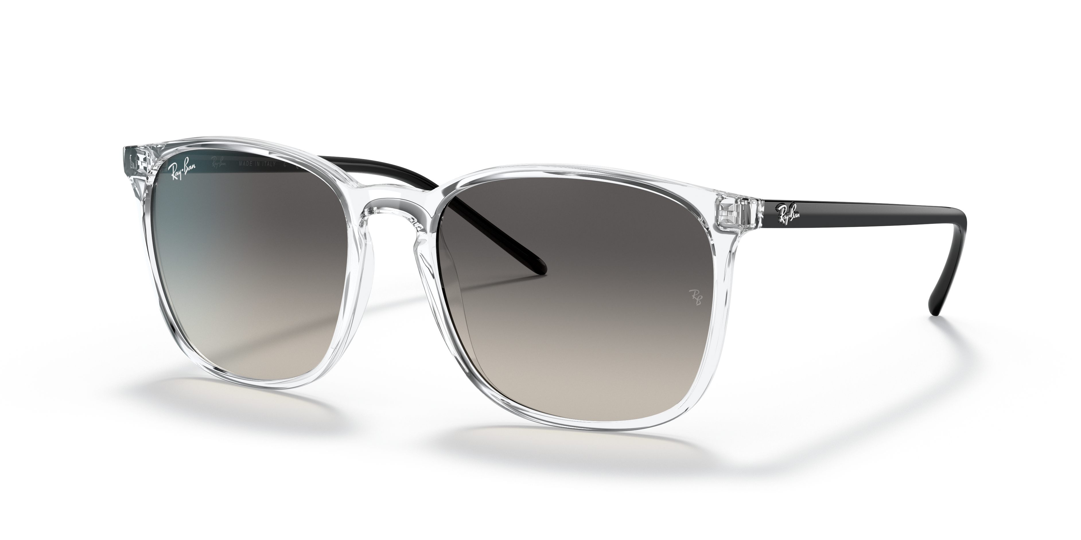 Ray-Ban RB4387 M (56 - 18) with Grey lenses and Transparent frame
