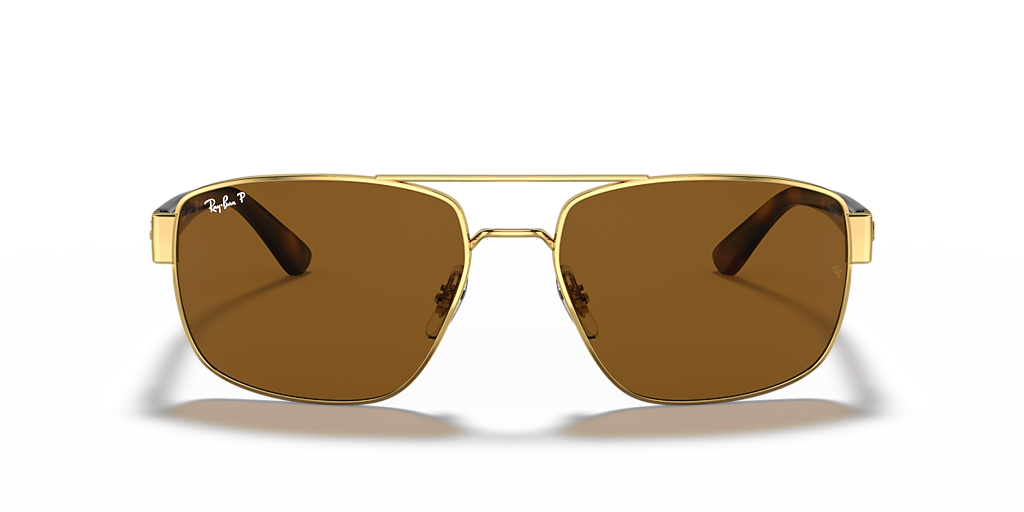Ray-Ban RB3663 XL (60 - 17) with Brown lenses and Gold frame