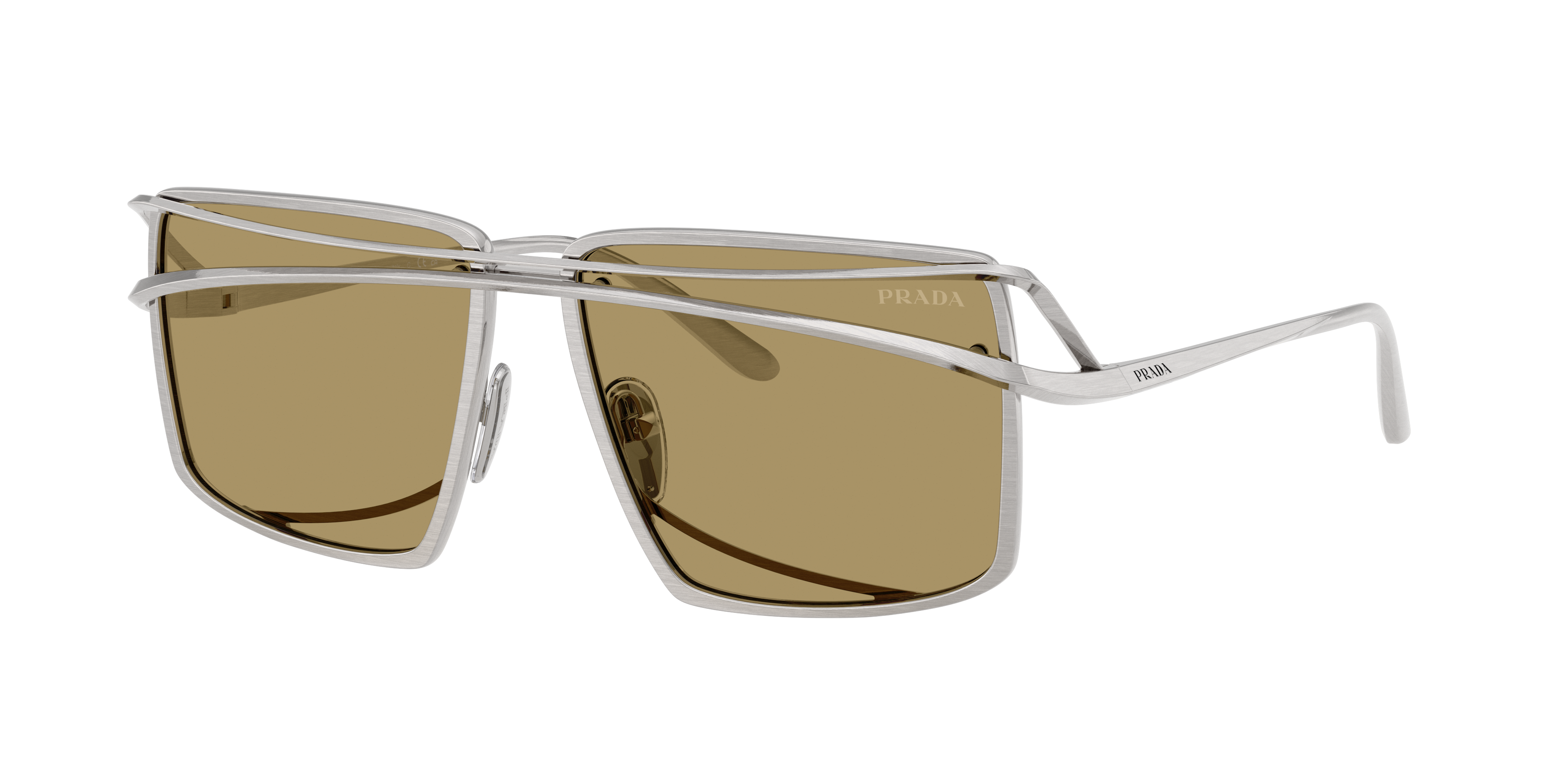 Prada Mann Sunglass Pr C55s In Metallic