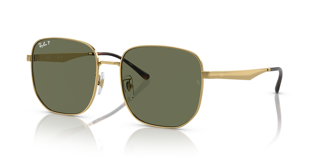 Ray-Ban RB3713D XL (57 - 18) with Green lenses and Gold frame