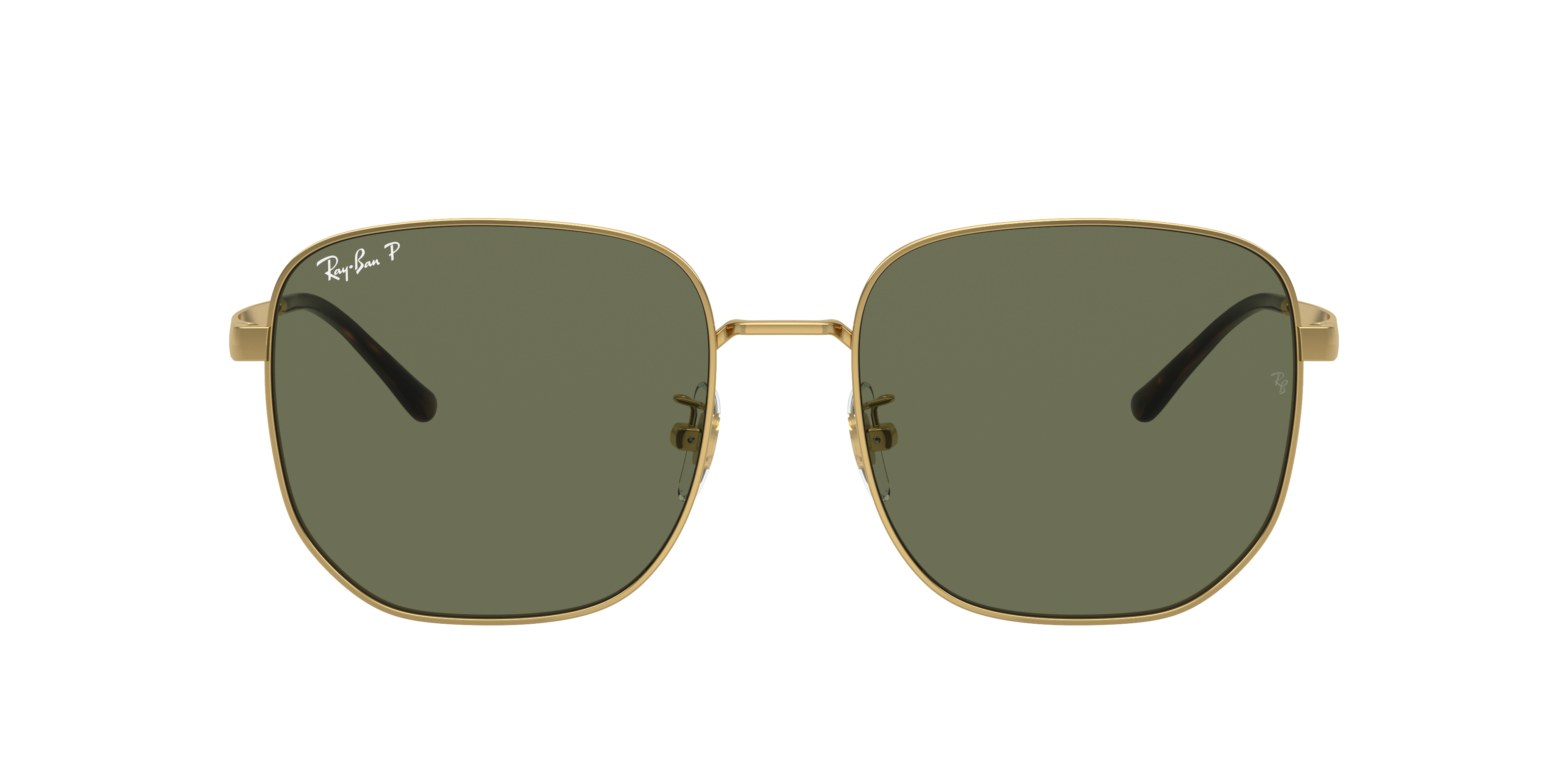 Ray-Ban RB3713D XL (57 - 18) with Green lenses and Gold frame