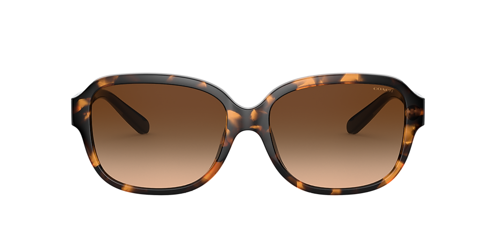 COACH HC8298U L1153 Dark Tortoise - Women Luxury Sunglasses, Dark Brown Gradient Lens