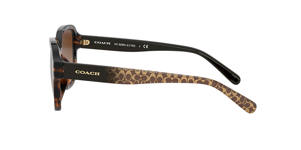 COACH HC8298U L1153 Dark Tortoise - Women Luxury Sunglasses, Dark Brown Gradient Lens