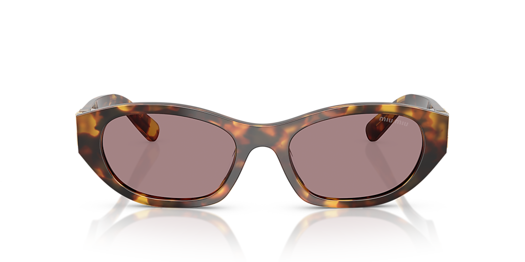 MIU MIU MU A03S Honey Havana - Women Luxury Sunglasses, Light Purple Brown Lens