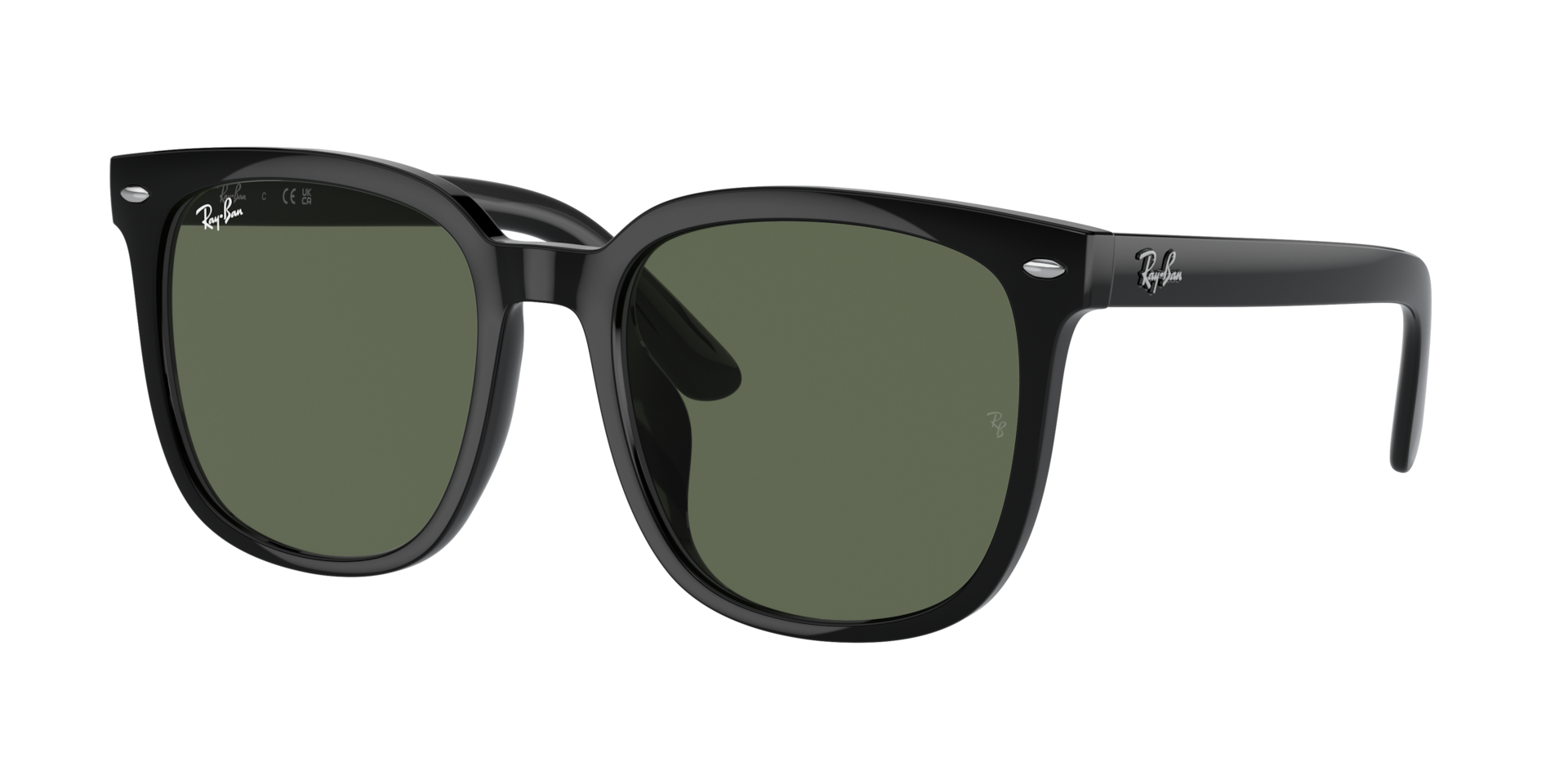 Ray-Ban Unisex Sunglass RB4401D -  Frame color: Black, Lens color: Dark Green