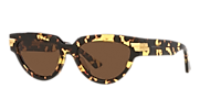 BOTTEGA VENETA BV1035S Black Shiny - Women Sunglasses, Grey Lens