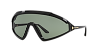 TOM FORD Lorna TR Black - Men Luxury Sunglasses, Grey Lens
