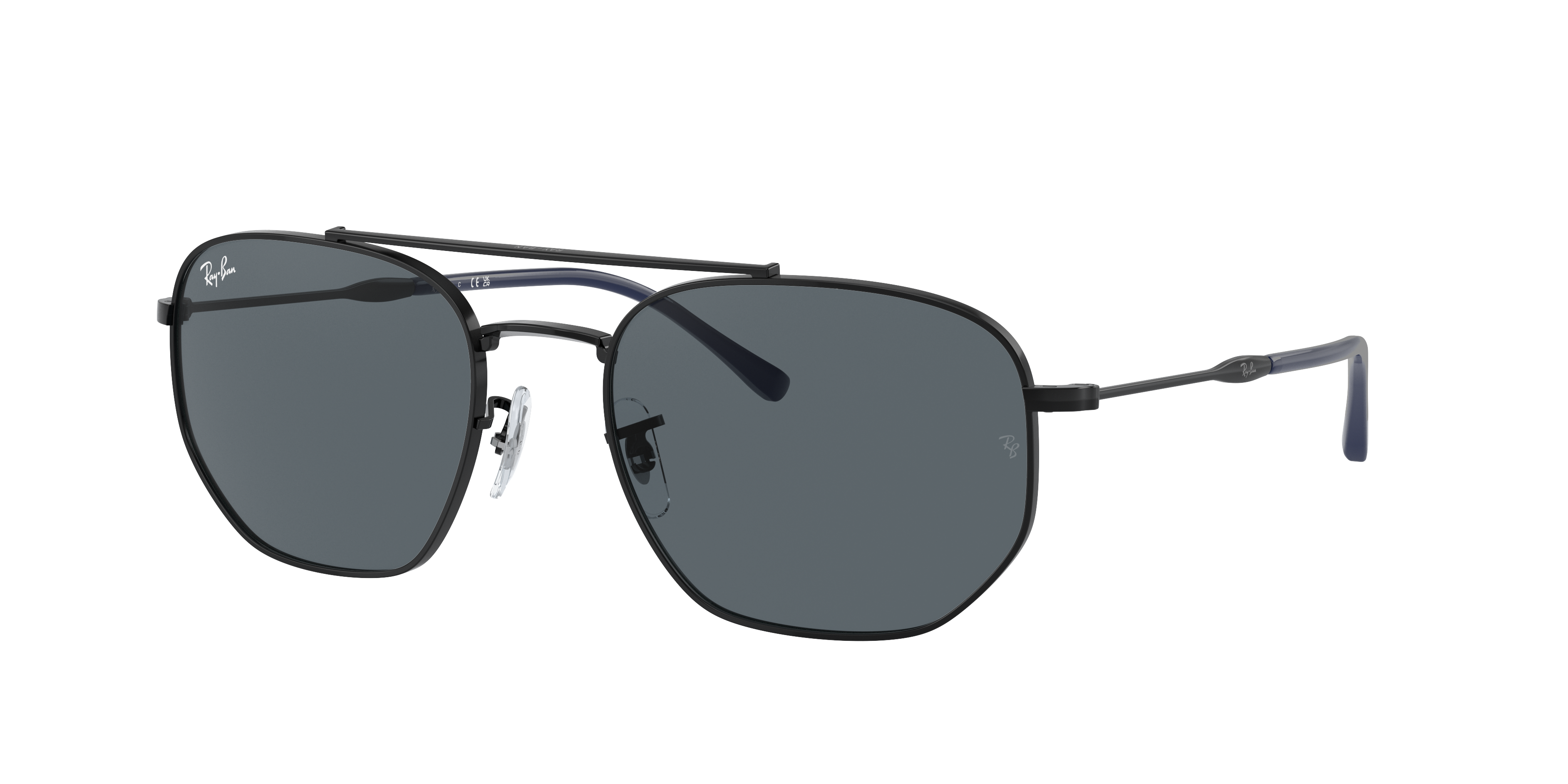 Ray-Ban Unisex Sunglass RB3707 -  Frame color: Black, Lens color: Blue