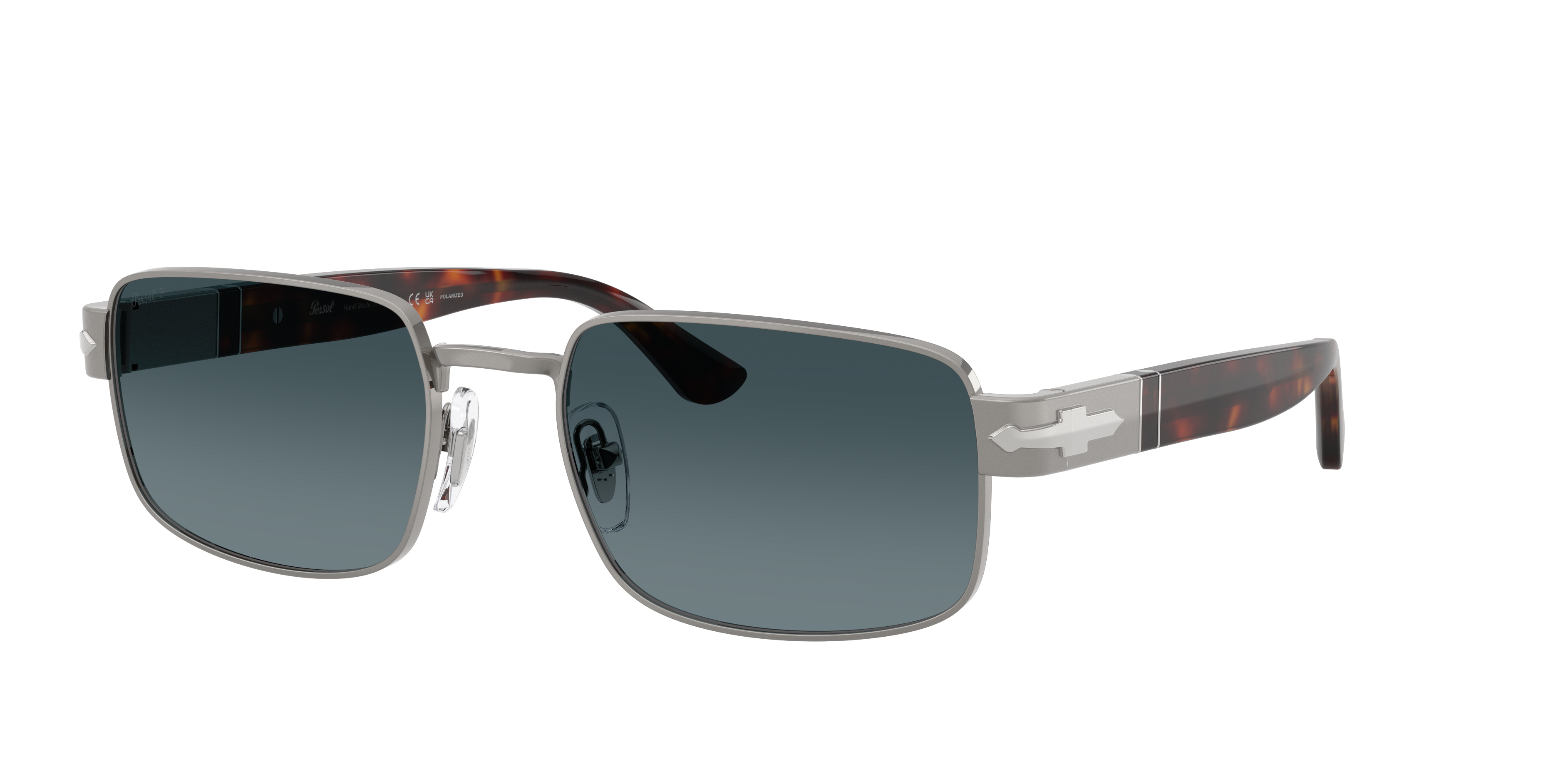 Persol Unisex Sunglass PO1022S -  Frame color: Gunmetal, Lens color: Polarized Gradient Blue
