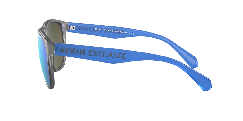 ARMANI EXCHANGE AX4096S Matte Grey - Men Sunglasses, Green Mirror Light Blue Lens