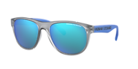 ARMANI EXCHANGE AX4096S Matte Grey - Men Sunglasses, Green Mirror Light Blue Lens