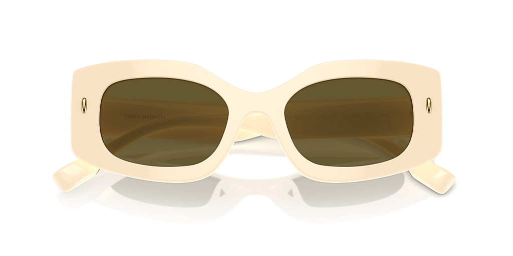 NEW TORY BURCH women\'s ty7202u sunglasses in ivory / dark brown Tory Burch TY7202U Sunglasses - main image 4