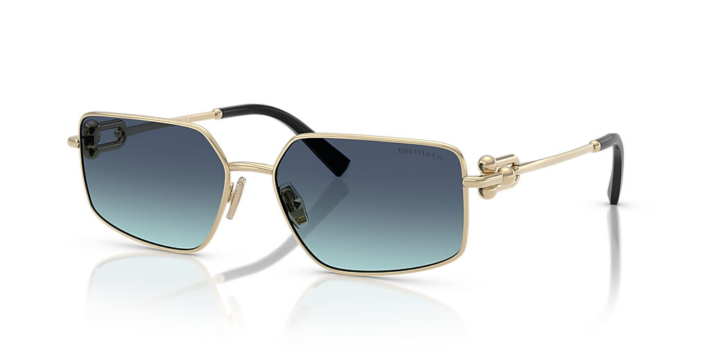 Tiffany & Co. TF3111 XL (58 - 16) with Blue lenses and Gold frame